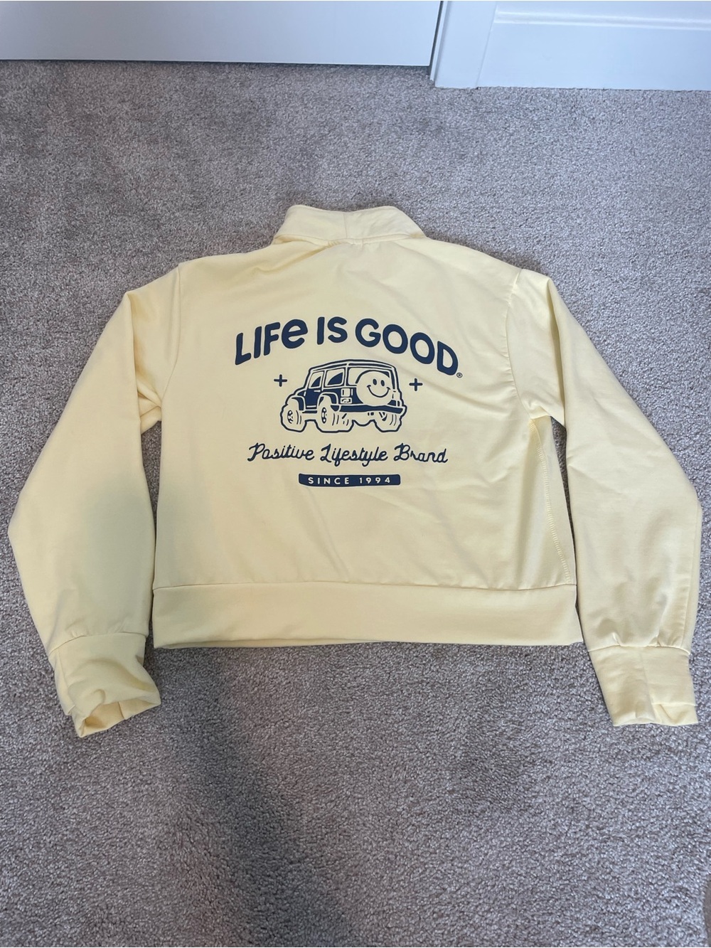 Cropped Life is Good Zip - Picture 2 of 6